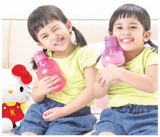 Hello Kitty Tupperware bottles