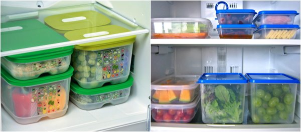 Tupperware Containers: Organised fridge