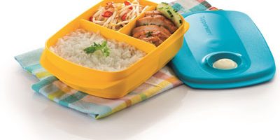 Divided Tupperware lunch box