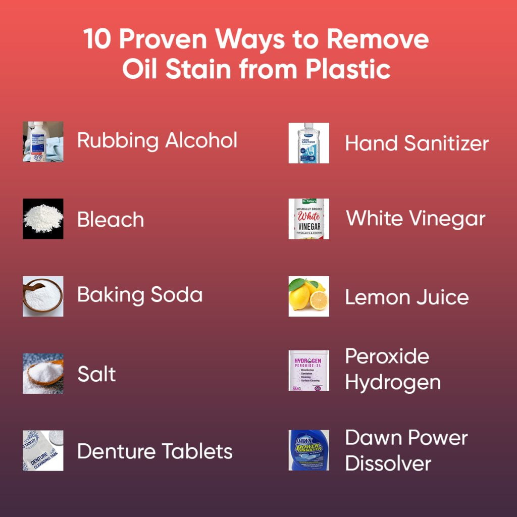 10 Ways to Remove Oil Stain from Plastic